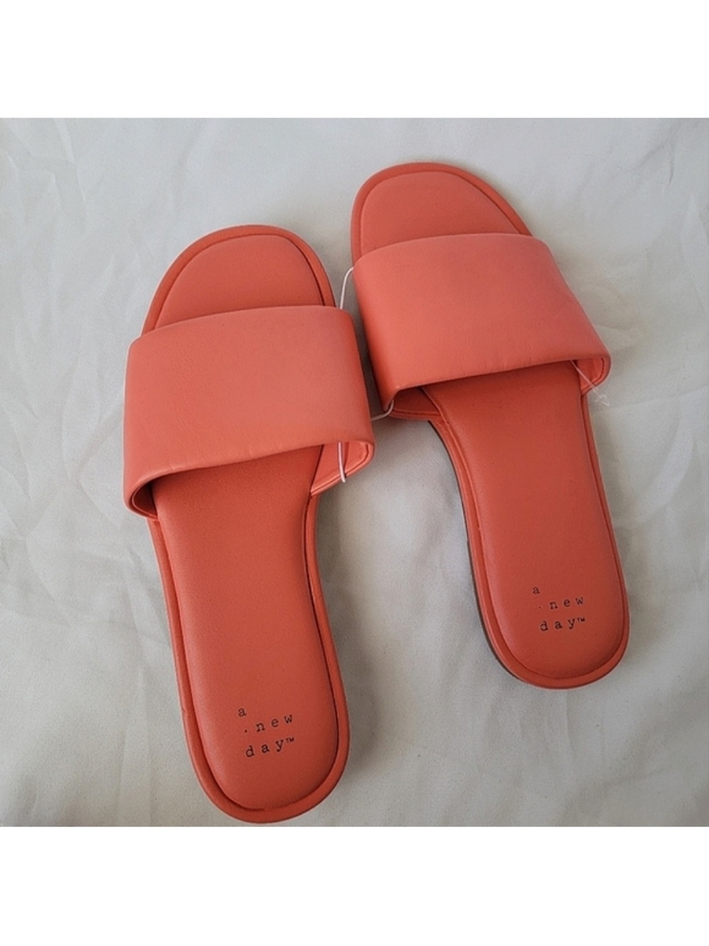 Women's Lulu Slide Sandals | Coral Orange | A New Day size 11